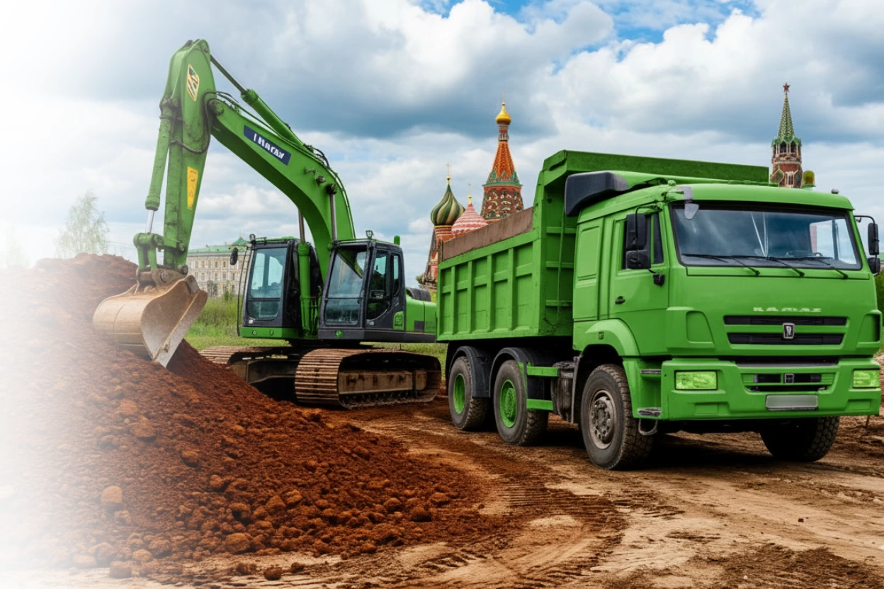 вывоз грунта в москве