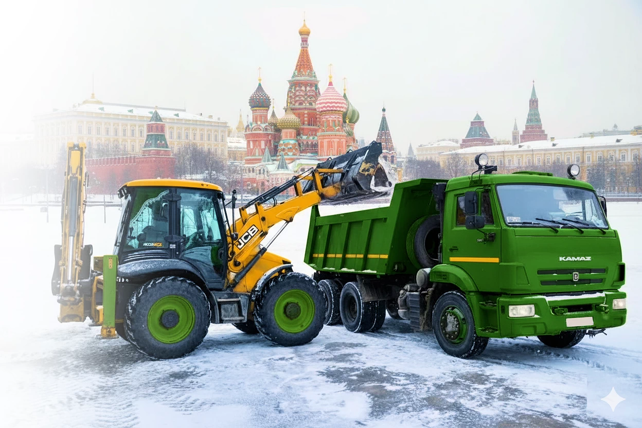 вывоз снега в москве
